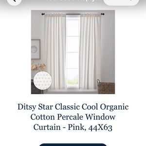 The Company Store Pink Star Cotton Curtain